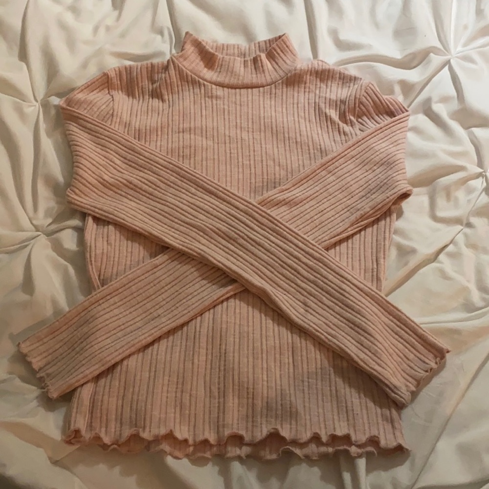 Pink turtle neck